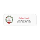 Kerst Bruiloft Feestje Etiket (Voorkant)