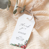 Kerst bruiloft gunst Label Sjabloon, Cadeaulabel