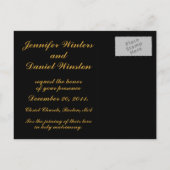 Kerst bruiloft Monogram Save the Date Kaart (Achterkant)