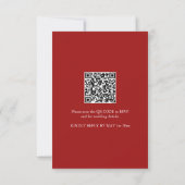 Kerst bruiloft uitnodigingen met QR-code (Achterkant)