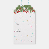 Kerst Bruin Kat Grappig Cadeaulabel (Achterkant)