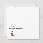 Kerst Bruin Labrador Hond Groen Vrolijk Groet (Achterkant)