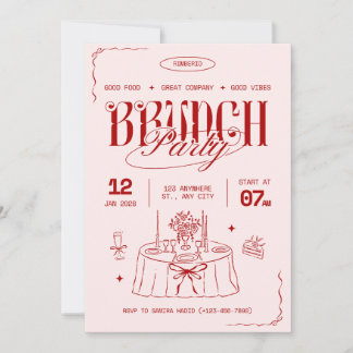 Kerst Brunch Uitnodiging | Elegante Feestdagen