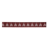 Kerst Buffel Plaid Rood Zwart Checks Gingham Lint (Voorkant)