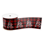 Kerst Buffel Plaid Rood Zwart Checks Gingham Lint (Spoel)