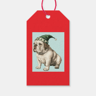 KERST BULLDOG MET HOED CADO KAARTJE CADEAULABEL