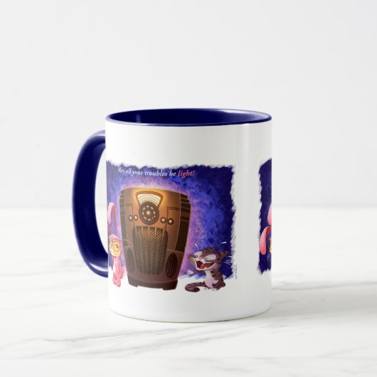 KERST BUNNY CATS door Jeff Willis Art Mok (Voorkant links)