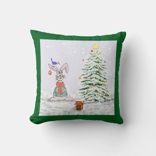 Kerst Bunny kussen (Voorkant)