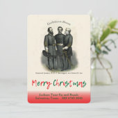 Kerst 🎖️⚔️ Burgeroorlog Diner Feestdagenkaart (Staand voorkant)