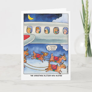 Kerst: Busted Reindeer Kaart