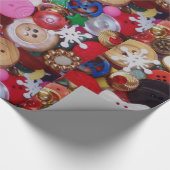 Kerst Button inpakpapier (Hoek)