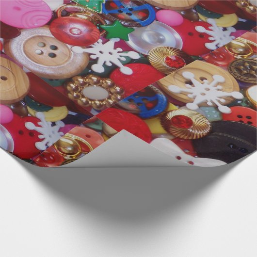 Kerst Button inpakpapier (Hoek)