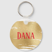 Kerst Button sleutelhanger Dk bruin haar Notenkrak (Achterkant)