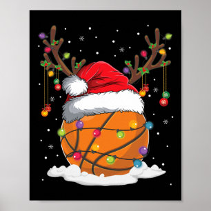Kerst Bysketbyll Rendier Fun Kerstman Hoed Xmas K Poster