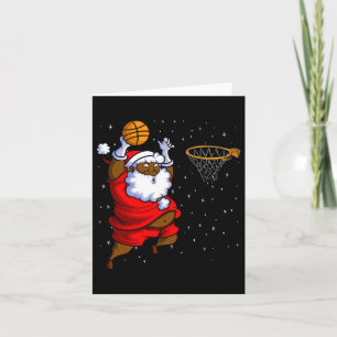 Kerst Bysketbyll Zwarte Afro-Amerikaanse Kerstman Kaart