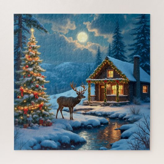 Kerst Cabin Puzzel (Verticaal)