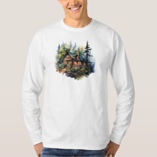 Kerst Cabine Lange Mouw T-Shirt