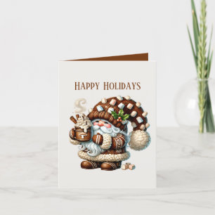 Kerst cacao kabouter voeg bericht Happy Feestdagen Kaart