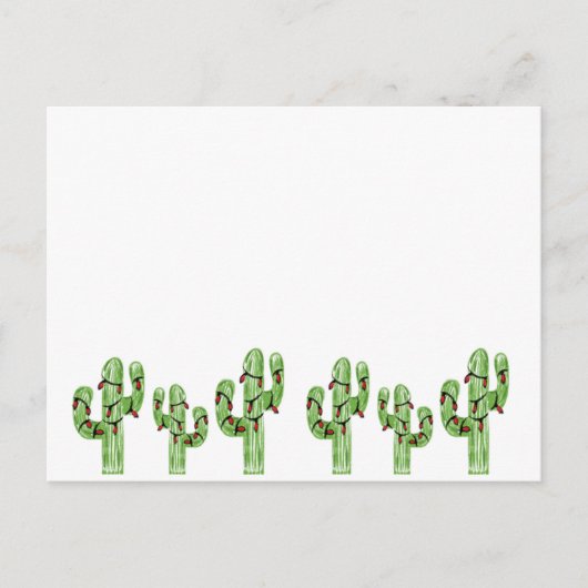 Kerst Cactus Ansichtkaart Feestdagenkaart (Voorkant)