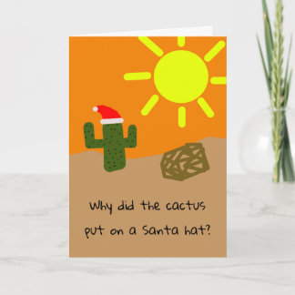 Kerst Cactus Grap Kaart