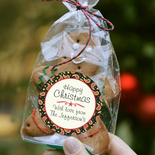 Kerst cadeau label sticker