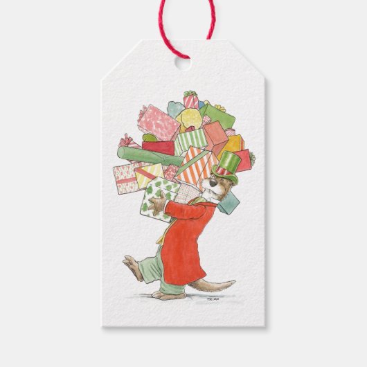 Kerst cadeau otter cadeau Labels Cadeaulabel (Voorkant)