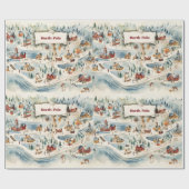 kerst cadeaupapier (Vlak)