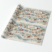 kerst cadeaupapier (Uitgerold)