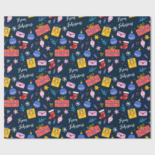 kerst cadeaupapier (Vlak)