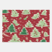 Kerst cadeaupapier + in rood en groen (Voorkant 3)