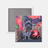 Kerst - Cairn Terrier - Jewel Magneet (Voorkant / Achterkant)