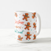 Kerst calorieën tellen niet koffie Mok (Voorkant rechts)