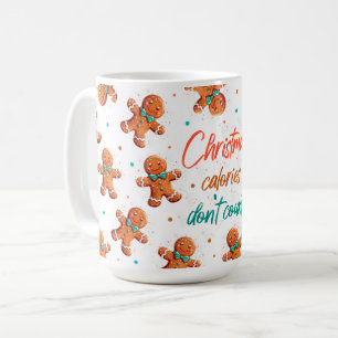 Kerst calorieën tellen niet koffie Mok