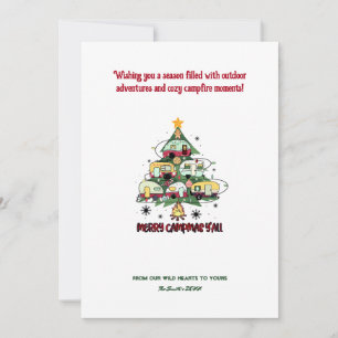 Kerst Camper Forest Camping Outdoor Adventure Feestdagenkaart