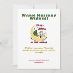 Kerst Camper Moon Camping Outdoor Adventure Feestdagenkaart