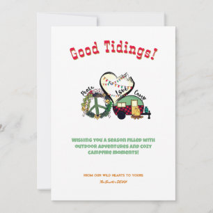 Kerst Camper Trailer Camping Outdoor Adventure Feestdagenkaart