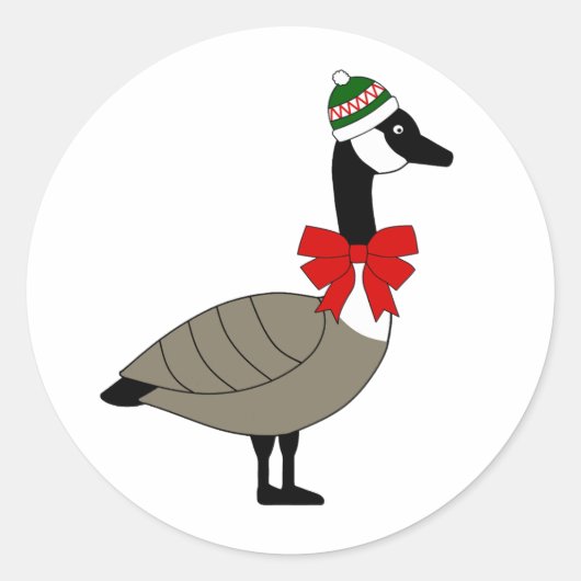 Kerst Canadese Gans Stickers (Voorkant)