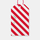 Kerst Candy Cane Strip Patroon Gift Labels Cadeaulabel (Achterkant)