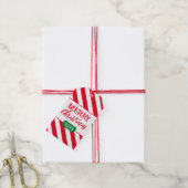 Kerst Candy Cane Strip Patroon Gift Labels Cadeaulabel (Met Touw)