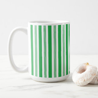 Kerst Candy Cane Stripes, Groen, Wit Koffiemok