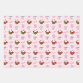 Kerst Candy Cane Sweets Patronen Inpakpapier Vel (Voorkant 3)