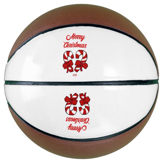 Kerst Candy Canes Basketbal (Voorkant)