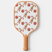 Kerst Candy Canes Speciale aangepaste naam Pickleball Paddle (Achterkant)