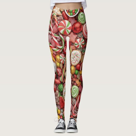 Kerst Candy Leggings (Voorkant)