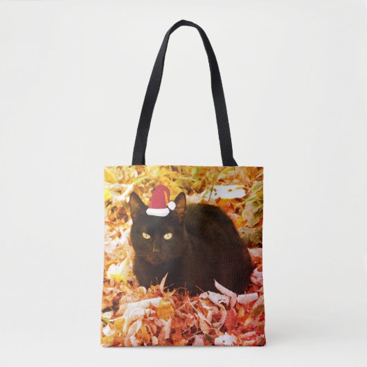 Kerst Canvas tas Black Cat (Voorkant)