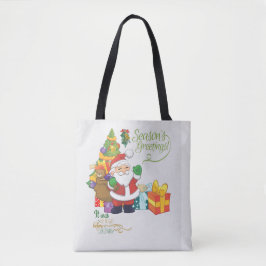 Kerst Canvas tas / boodschappentas