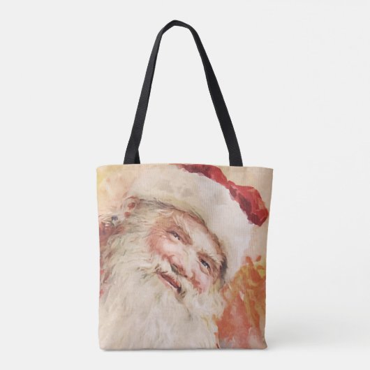 Kerst Canvas tas  Sinterklaas Retro Xmas (Achterkant)