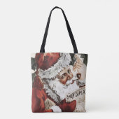 Kerst Canvas tas  Sinterklaas Retro Xmas (Achterkant)