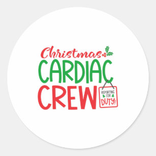 Kerst Cardiac crew, cardiologie afdeling Ronde Sticker