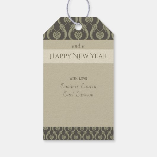 Kerst Carl Larsson Boy op het rotpaard CC1062 Cadeaulabel (Achterkant)